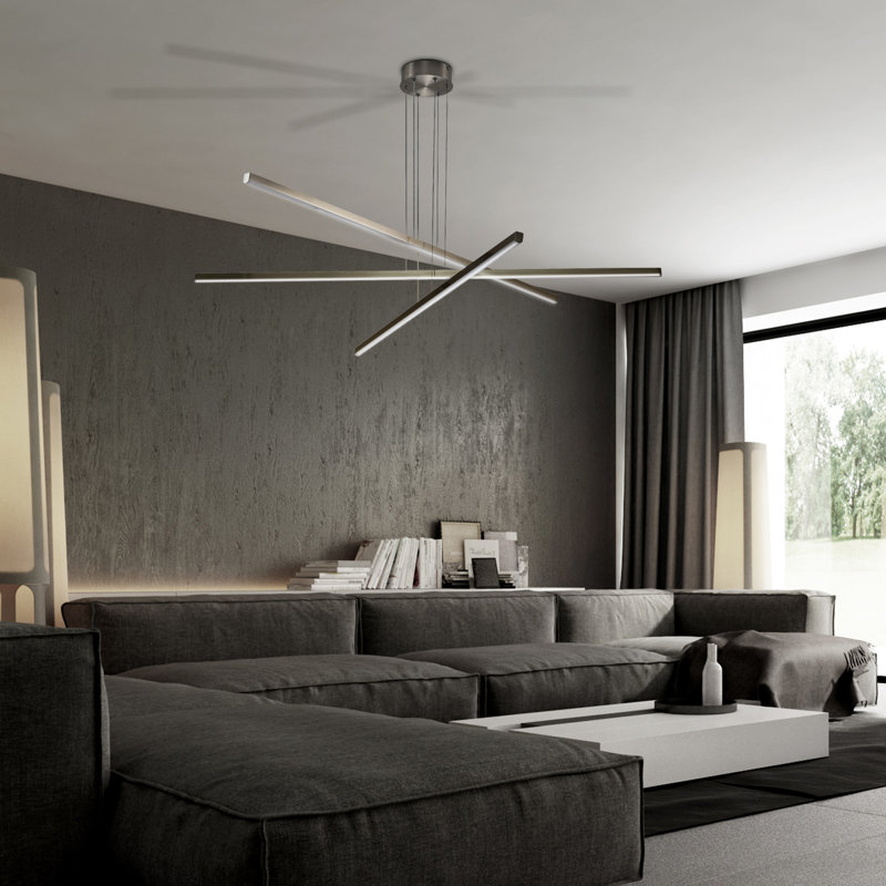 Ivy Bronx Iqlas 3 - Light Dimmable LED Sputnik Modern Linear